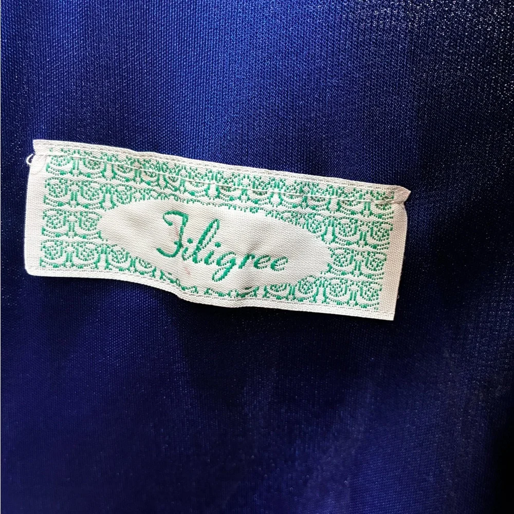 Vintage Long Sleeve Blue Dress - Picture 7 of 8